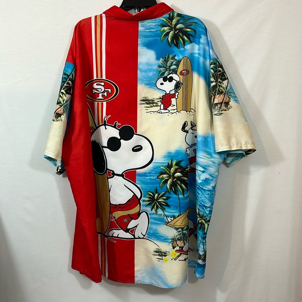 San Francisco 49ers / Snoopy Surf/Beach Shirt - Picture 2 of 4